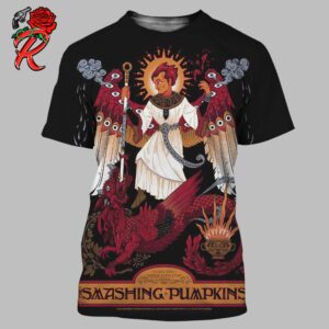 The Smashing Pumpkins Limited Edition Concert Poster For The Show In Lucca Italy At Piazza Napoleone On July 6 2024 Inspired By Lucca San Michele In Foro Basilica 3D Shirt