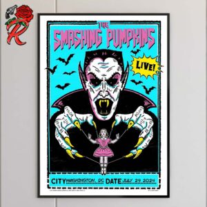 The Smashing Pumpkins Poster World Is A Vampire Style Stadium Tour In Washington DC On July 29 2024 Home Decor Poster Canvas