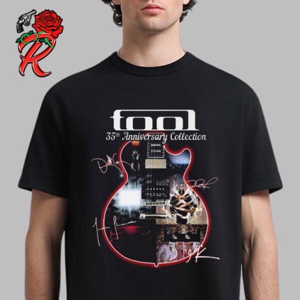 Tool Band 35th Anniversary Collection Guitar With Signatures Unisex T-Shirt