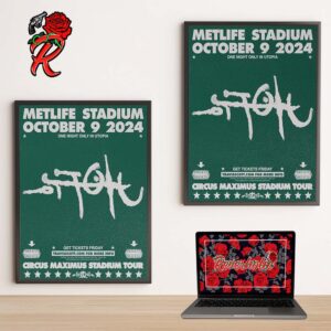 Travis Scott Circus Maximus Stadium Tour 2024 New Jersey At Metlife Stadium On October 9 2024 One Night Only In Utopia Home Decor Poster Canvas