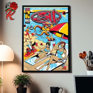 311 Band After A Day Off At The Beach Poster For Big Show In Costa Mesa California At The Pacific Amphitheatre On August 27 2024 Home Decor Poster Canvas