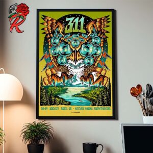 311 Band Merch Poster For Shows In Bend Oregon At Hayden Homes Amphitheater On August 29 2024 Home Decor Poster Canvas