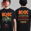 AC DC Paris 2024 Event PWRD UP Paris We Salute You Hippodrome Paris Longchamp On 13 August 2024 Power Up Tour Europe 2024 Two Sides Unisex T-Shirt