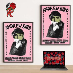 Andrew Bird August 2024 Tour Poster Tour Dates Home Decor Poster Canvas