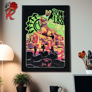 Blink 182 Belfast UK Concert Poster At The SSE Arena On August 26 2024 Home Decor Poster Canvas