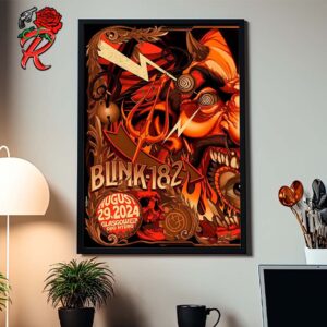 Blink 182 Event Merch Poster For Glasgow UK Night 1 At OVO Hydro On August 29 2024 The Circus Devil Artwork Home Decor Poster Canvas