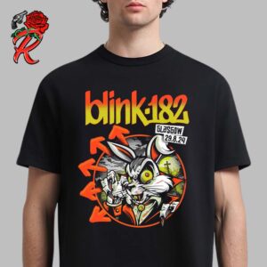 Blink 182 Event Merch Tee For Glasgow UK Night 1 At OVO Hydro On August 29 2024 The Vampire Rabbit Artwork Unisex T-Shirt