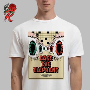 Cage The Elephant Limited Edition Concert Poster For Noblesville Indiana At Ruoff Music Center On August 7 2024 Classic T-Shirt