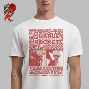 Charley Crockett Poster For St Augustine Amphitheatre In St Augustine Florida On August 26th 2024 Classic T-Shirt