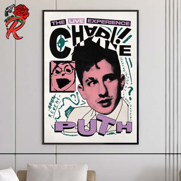 Charlie Puth The Live Experience 2024 Tour Home Decor Poster Canvas