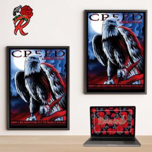 Creed Summer Of 99 Tour Limited Edition Concert Poster For Burgettstown PA At The Pavilion At Star Lake On August 3 2024 Wall Decor Poster Canvas