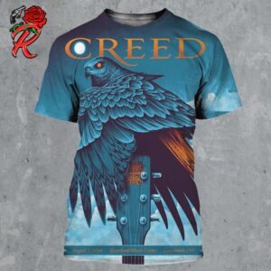 Creed Summer Of 99 Tour Limited Edition Concert Poster For Cincinnati Ohio At Riverbend Music Center On August 2 2024 All Over Print Shirt