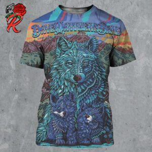 Dave Matthews Band Concert Poster For Greenwood Village Colorado Night 2 At Fiddler’s Green Amphitheatre On August 23 2024 The Wolf Artwork All Over Print Shirt