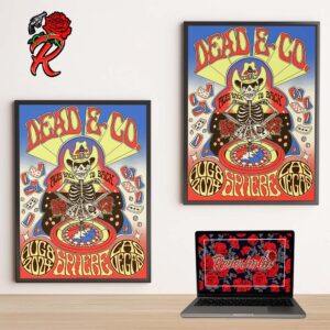 Dead And Company Dead Forever Aces Back To Back At Sphere Las Vegas On August 8 2024 Home Decor Poster Canvas