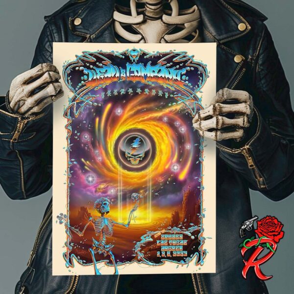 Dead And Company Dead Forever At Sphere Las Vegas Weekend Poster On August 1 2 3 2024 Happy Birthday Jerry Garcia And Kidd Drunkadelic Home Decor Poster Canvas