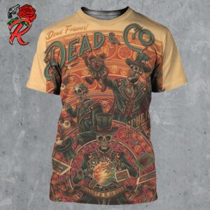 Dead And Company Dead Forever Gig Poster At Sphere Las Vegas NV On August 8 9 10 2024 The Skeleton Magicians Artwork All Over Print Shirt