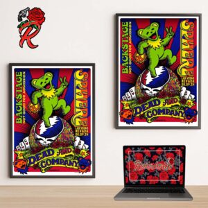 Dead And Company Special Dead Forever Poster Classic Dead And Co Dancing Bear At Sphere Las Vegas Nevada On August 9 2024 Backstage Not Good For Admission Decor Poster Canvas