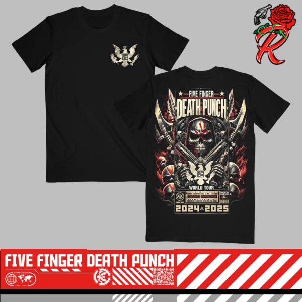 Five Finger Death Punch North American Tour Knucklehead Reaper Two Sides Unisex T-Shirt