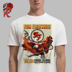 Foo Fighters Concord California Gig Poster At Toyota Pavilion At Concord On August 13 2024 Unisex T-Shirt