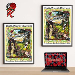 Hardly Strictly Bluegrass Official Poster For The Shows In San Francisco At Golden Gate Park On October 4 To October 6 2024 The Little Archer Artwork Home Decor Poster Canvas