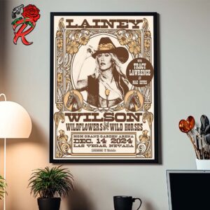 Lainey Wilson Poster For Show In Las Vegas Nevada At MGM Grand Garden Arena On December 14 2024 Home Decor Poster Canvas