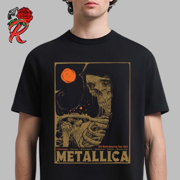 Metallica Godmachine Exclusive Pop Up Shop Poster Merch For M72 Foxborough Massachusetts At Gillette Stadium On August 2 And 4 2024 Unisex T-Shirt