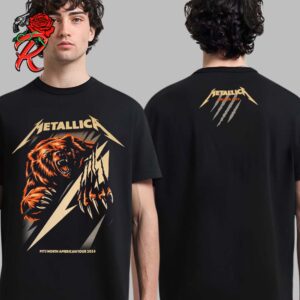 Metallica M72 Chicago Pop Up Shop Merch Tee For Chicago IL On On August 9 And 11 At Soldier Field M72 North American Tour 2024 The Bear Artwork Two Sides Unisex T-Shirt