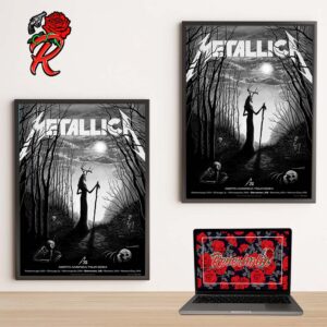 Metallica M72 Edmonton 2024 Alberta Canada Pop Up Shop Merch Poster At Commonwealth Stadium On August 23 And 25 2024 M72 North American Tour Home Decor Poster Canvas