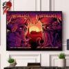 Metallica M72 Foxborough MA Night 2 Limited Poster For The Show At Gillette Stadium On August 4 2024 M72 North America Home Decor Poster Canvas