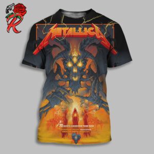 Metallica M72 Minneapolis 2024 In Minnesota Pop Up Shop Poster At US Bank Stadium On August 16 And 18 2024 M72 North American Tour The Satan Artwork All Over Print Shirt