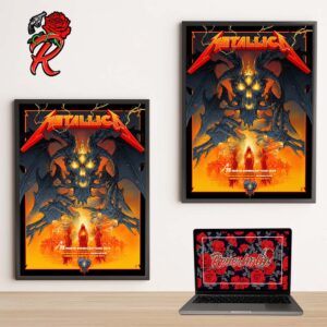 Metallica M72 Minneapolis 2024 In Minnesota Pop Up Shop Poster At US Bank Stadium On August 16 And 18 2024 M72 North American Tour The Satan Artwork Home Decor Poster Canvas