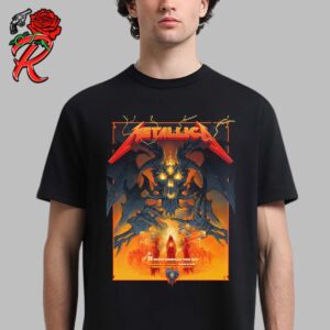 Metallica M72 Minneapolis 2024 In Minnesota Pop Up Shop Poster At US Bank Stadium On August 16 And 18 2024 M72 North American Tour The Satan Artwork Unisex T-Shirt