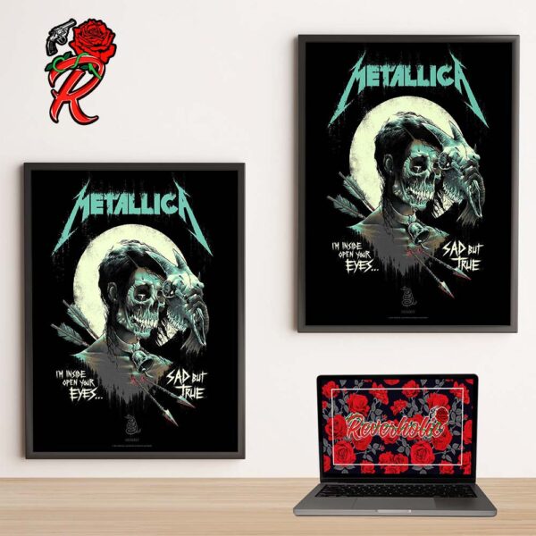 Metallica The Black Album Sad But True 30th Anniversary I’m Inspire Open Your Eyes Artwork By Luke Preece Home Decor Poster Canvas