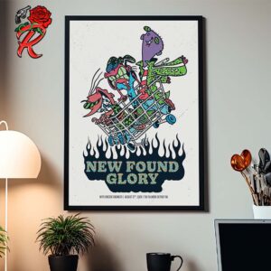 New Found Glory VIP Poster Show At The Fillmore Detroit MI On August 27 2024 Ed Edd N Eddy Artwork Home Decor Poster Canvas