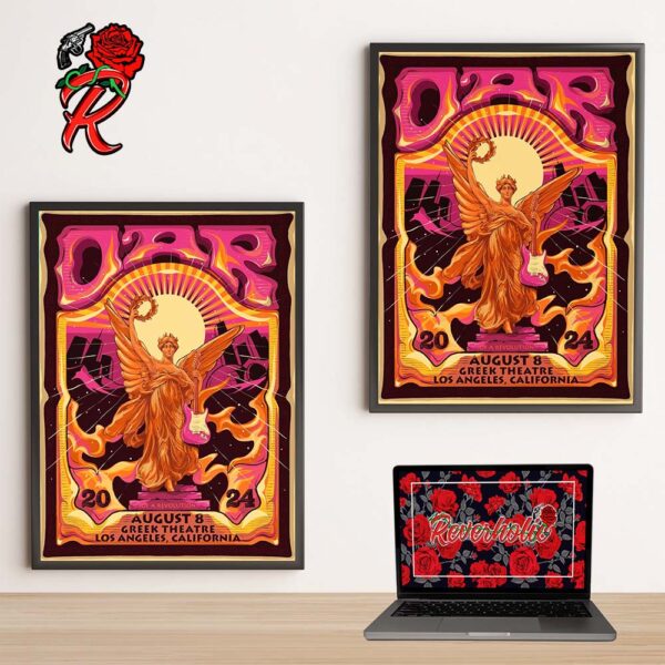 OAR Gig Poster For The Show At The Greek Theatre In Los Angeles California On August 8 2024 For A Revolution Home Decor Poster Canvas