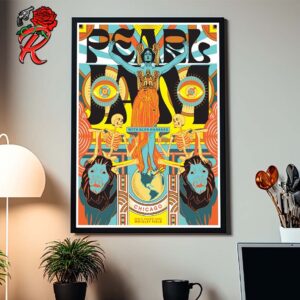 Pearl Jam Event Poster Merch For The Windy City Chicago IL At Wrigley Field On August 29 And 31 2024 Artwork By Justin McAllister Home Decor Poster Canvas