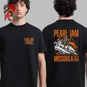 Pearl Jam Event Tee For Missoula Montana At Washington Grizzly Stadium On August 22 2024 Surfing Artwork Two Sides Unisex T-Shirt