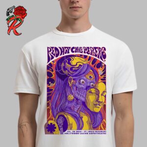 Red Hot Chili Peppers Concert Poster In St Louis Missouri At Hollywood Casino Amphitheatre On July 30 2024 Unisex T-Shirt