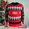 Slayer Band Members With Santa Hat 2024 Xmas Ugly Sweater For Holiday