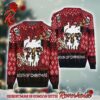 Slayer Hell Awaits Devils Open Gift Knitted Ugly Christmas Sweater