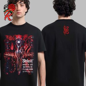 Slipknot 2024 Tour Merch Tee For Baltimore MD At CFG Bank Arena On August 9 2024 Don’t Ever Judge Me Here Comes The Pain Tour Two Sides Unisex T-Shirt