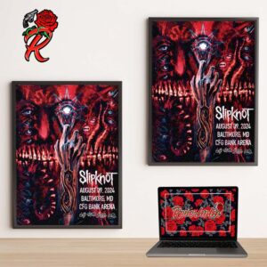 Slipknot 2024 Tour Poster For Baltimore MD At CFG Bank Arena On August 9 2024 Don’t Ever Judge Me Here Comes The Pain Tour Home Decor Poster Canvas