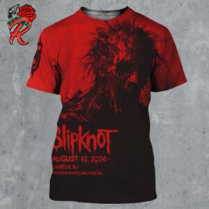 Slipknot 2024 Tour Poster For Camden New Jersey At Freedom Mortgage Pavilion On August 10 2024 Here Comes The Pain 25th Anniversary Tour All Over Print Shirt