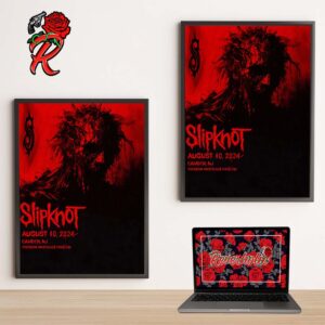 Slipknot 2024 Tour Poster For Camden New Jersey At Freedom Mortgage Pavilion On August 10 2024 Here Comes The Pain 25th Anniversary Tour Decor Poster Canvas