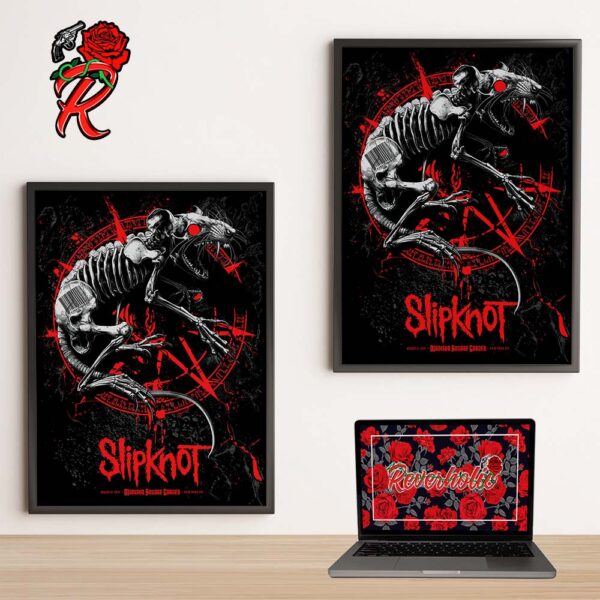 Slipknot 2024 Tour Poster For New York At Madison Square Garden On August 12 2024 Here Comes The Pain 25th Anniversary Tour Home Decor Poster Canvas