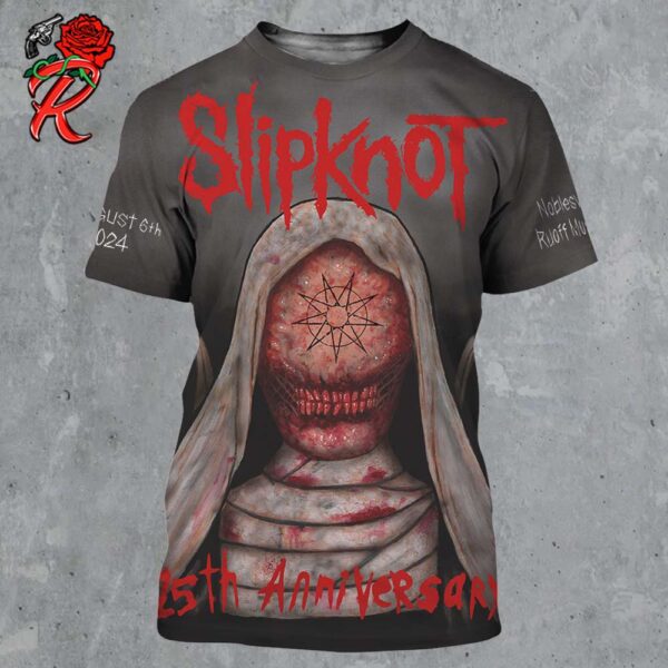 Slipknot 25th Anniversary 2024 Tour Poster In Noblesville IN At Ruoff Music Center On August 6 2024 All Over Print Shirt