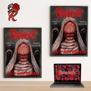 Slipknot 25th Anniversary 2024 Tour Poster In Noblesville IN At Ruoff Music Center On August 6 2024 Home Decor Poster Canvas