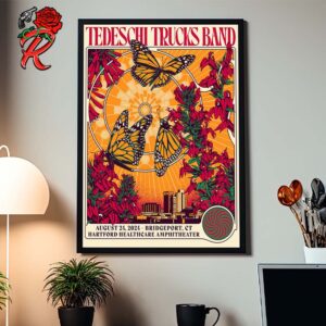 Tedeschi Trucks Band Poster For Bridgeport CT At Hartford Healthcare Amphitheater On August 23 2024 Home Decor Poster Canvas