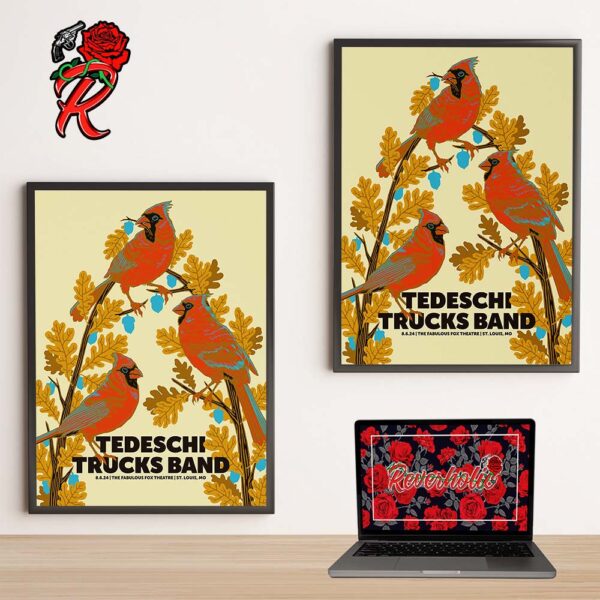 Tedeschi Trucks Band Poster For St Louis MO At The Fabulous Fox Theatre On August 6 2024 Home Decor Poster Canvas