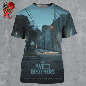 The Avett Brothers Gig Poster For Show In Detroit MI At Masonic Temple Theatre On August 21st 2024 Limited Edition All Over Print Shirt